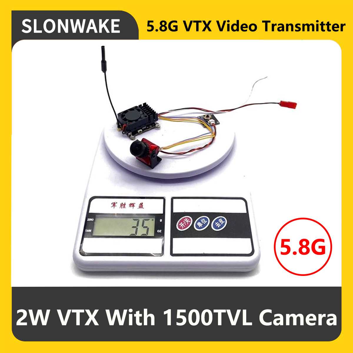 Rc Transmitter - Transmissor FPV VTX SLONWAKE 5.8G 2000mW