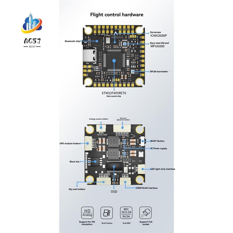 AC57-F465 V3 FC & ESC FPV Stac - F405 Flight Controller avaliação e preço
