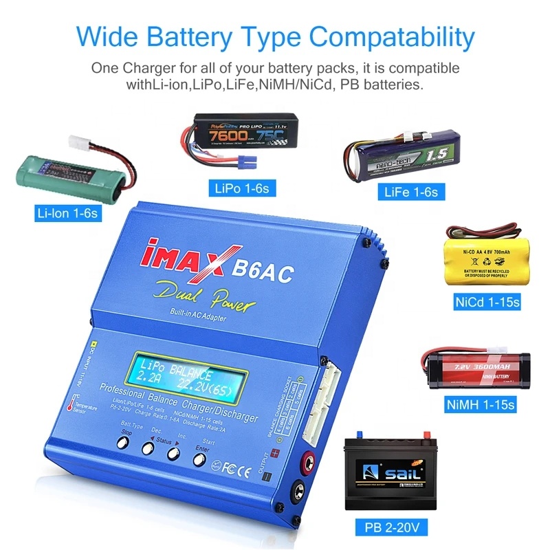 IMAX B6AC RC Carregador 80W 6A - Balance Charger Rc avaliação e preço