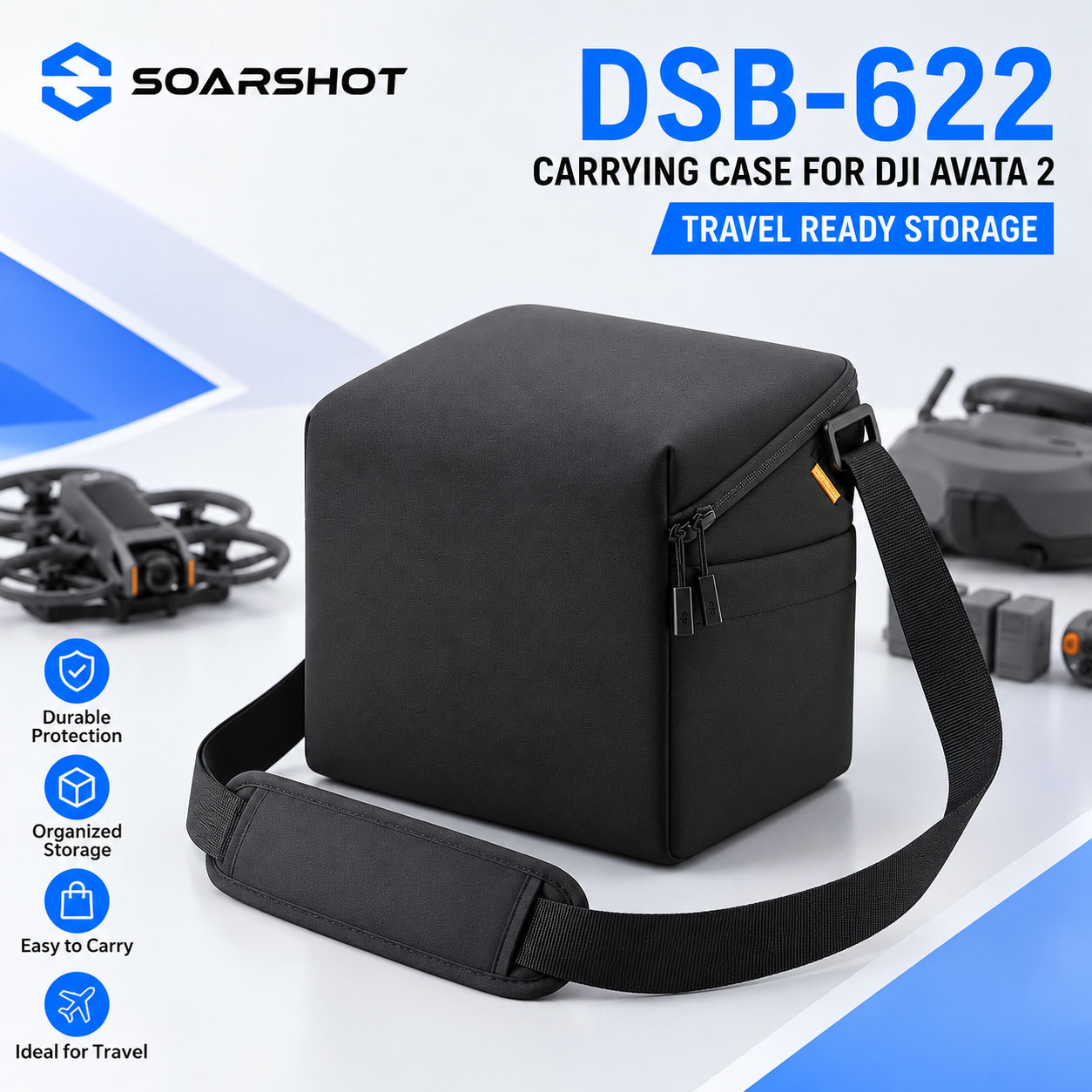 Estojo de Transporte SOARSHOT  - Drone Goggles Dji avaliação e preço